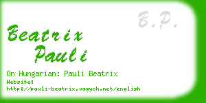 beatrix pauli business card